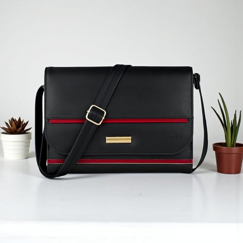 Image of ALSU Women's trendy Sling Bag | handbag | purse | crossbody bag| deattachable straps | adjustable straps |card slots 4| side bag| phone pocket