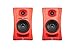 KALI AUDIO LP-UNF-R 4” Ultra Nearfield Powered Monitor System w/Bluetooth - Boundary Compensation EQ Settings - for Mixing, Recording, Audio Production - USB-C, TRS, RCA Inputs Red (Pair)