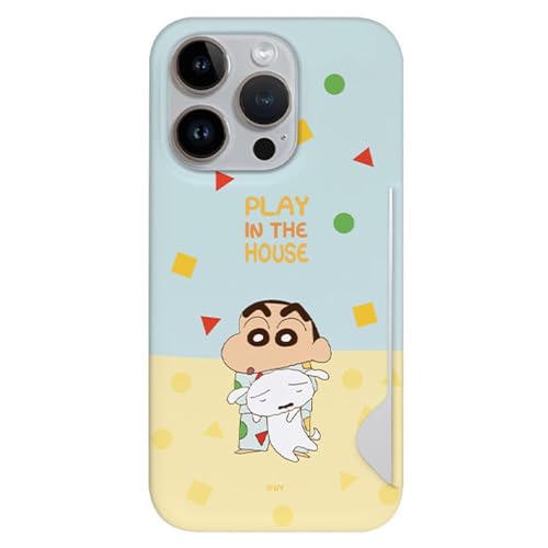 iPhone 16 Pro Max 用 ケース クレヨンしんちゃん パジャマ 薄型 カード収納 スリム ハードケース 【日本国内発送】 Crayon Shinchan Play Card Slim S1 Case スマホケース スマホカバー アイフォン 1