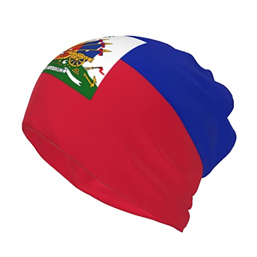Fashion Haiti Haitian Flag Beanie Hat Caps Headwear Skull Cap Knitted Haitian Hat Scarf for Women Men
