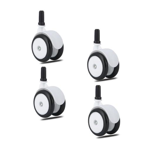 Baby Walker Wheels Replacement, Set of 4, Baby Walker Accessories, Plastic Rubber Wheels Casters, Universal Wheels (F-Black)