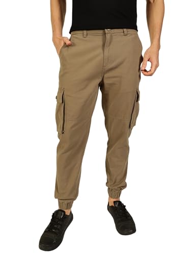 Image of Thomas Scott Men's | Solid | Light Weight | Breathable Fabric | Mid Rise | Regular Fit | Cotton Blend | Button Waist | Chino Trouser | Pants