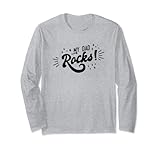 festa del papà divertente - my dad rocks maglia a manica