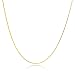 Produktbild Nocciola 24 Karat echte vergoldete italienische Feste runde Schlangen-Ketten-Halskette | 1mm Gold Fischgrätenkette für Anhänger, Magic Flexible Brazilian Chain, Gold über Sterling Silber Halskette