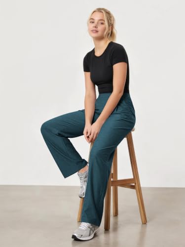 Image of ODODOS Women's Wide Leg Trousers, Ultra Soft odSTRATUM Tech High Waisted Casual Work Pants with Pockets, 27 inch / 29 inch / 31 inch Inseam
