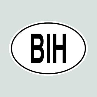 BIH Bosnia and Herzegovina Country Code Oval Sticker Decal Vinyl Made in USA