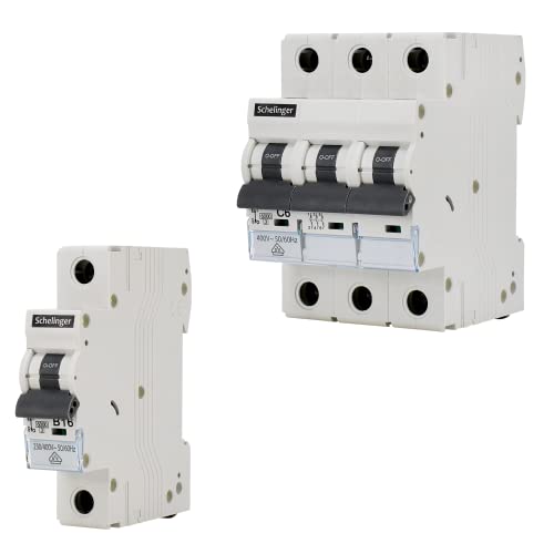 Preisvergleich Produktbild asvendo elektro / Schelinger / Leitungsschutzschalter / LS-Schalter / Sicherungsautomat / Sicherung / 1-Polig / 3-Polig / B oder C / 2A - 63A / VDE geprüft (3-Polig / B / 20A)