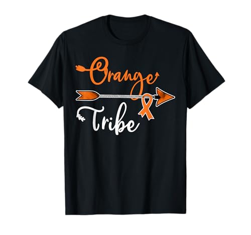 Tribu de ruban orange pour sensibilisation au cancer de la leucémie rénale T-Shirt