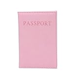 Größe: ca. 19,8 cm x 14 cm 1PC Fashion New PU Frauen Reisepass Inhaber Paar Modelle Mädchen Reise Passhülle Unisex Kartenetui Mann Kartenhalter - Pink