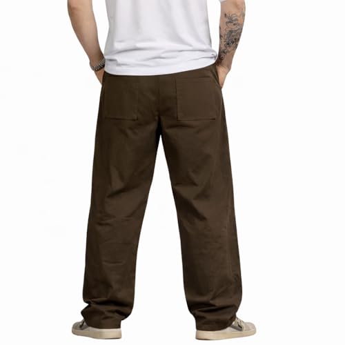 Image of Wear lusso 10 Pocket Cargo Pants for Men | Cotton Twill Fabric | Regular Fit Utility Cargo Trousers | Casual Streetwear Bottomwear
