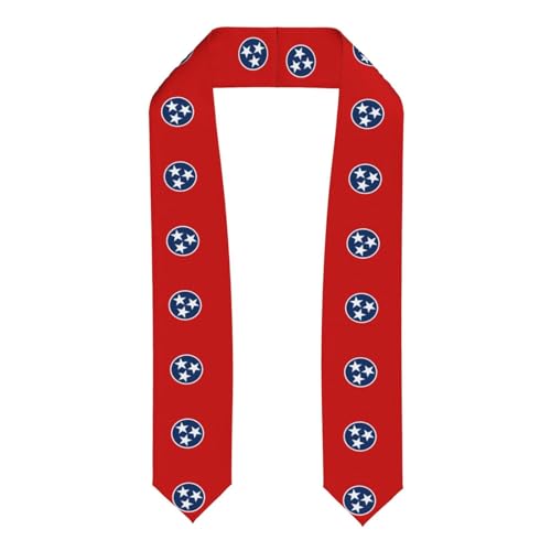 JZQZH 52 In Flat Angle Graduation Shawl Fashion Versatile Light Comfort with Stand Out Tennessee State Flag Print Design