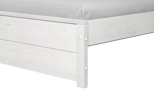 Camaflexi Hampton Solid Wood Bed King Size-Coastal White Finish Platform, (U.s. Standard) #TOP7