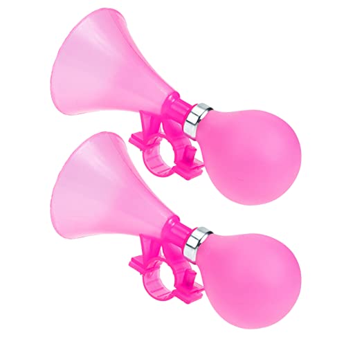 Toddmomy 2pcs Air Squeeze Horn Bell Lightweight Plastic Scooter Horns for Boy Girl Adults Crisp Sound Warning Accessory for Style