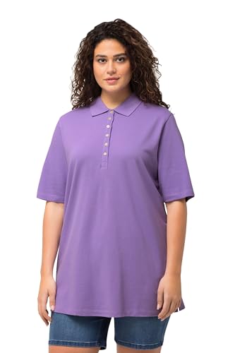 Ulla Popken Damen Polo Hemd_637297 Shirt Tight, Blaues Flieder, 50 Große...