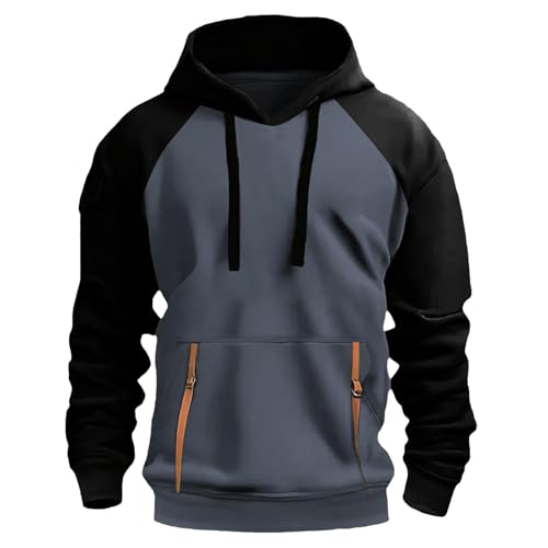 Men's Casual Pullover Hoodie Streetwear Comfortable Sweatshirt Solid Color Drawstring Hooded Spring Fall Winter2