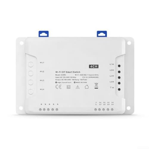 Commutateur intelligent Wi-Fi 4 canaux blanc avec 3 modes