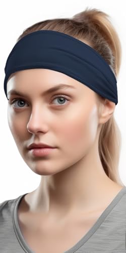 Image of Duwoni Sports Headbands for Men, Moisture Wicking Workout Headband, Sweatband Headbands for Running,Cycling,Football,Yoga,Tennis,Hiking,Hairband for Women and Men