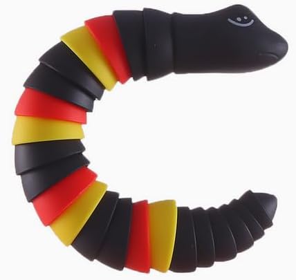 2 PCS Fidget Snakes Toys for Adults,3D Articulated Caterpillar Sensory Stress Relief Flexible Hand Toy, Ideal Party Favor Colorful Office Desk Toys (Black+Green)