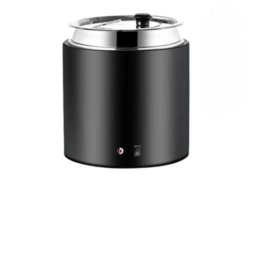 Yubbuio 水を加えない乾式電子暖かいスープ鍋 加熱保温 10L 大容量スープストーブ 粥桶 ブラック (ブラック)