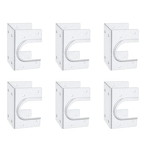 Metal Stud Shoes Heavy Duty Stud Guards 5.5 Height 3 Width Fits up to 2-1/2 Inch Pipes Easy to Install with Hole Fixation Ideal for Pipe Support (A-6PCS)