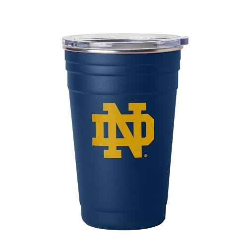 Logo Brands NCAA Notre Dame Fighting Irish 22 oz Stainless Steel Tailgate Cup -Double Wall Vacuum-Sealed Durable For Hot & Cold Drinks Perfect for Gameday & Tailgating