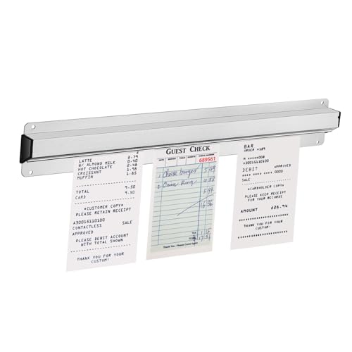 HOLIDYOYO Bill Receipt Holder Menu Folder Order Grabber Restaurant Ticket Holder Strip Wall-mounted