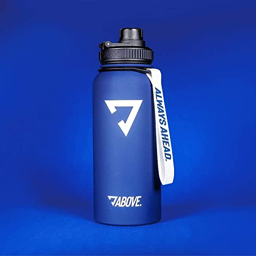 Miniatura 7 de Above. Botella Termica 1 Litro I Botella Agua Acero Inoxidable I 2 Tapas I Cantimplora Termica De Doble Pared Aguanta Hasta 12 Horas De Calor Y 24 De Frío I Sin Bpa I A Prueba De Fugas Azul