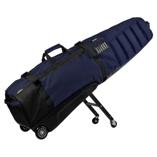 Sun Mountain ClubGlider Meridian - Prestigious Golf Bag with Wheels for Ultimate Convenience - Heavy Duty Golf Travel Bag with Dense Foam Padding for Protection and Spacious Storage - Navy Black