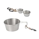 Aosekaa Camping Cup Camping Bowl Water Cup Easy to Use Portable Tableware Equipment for Hiking Fishing Backpacking Barbecue, 30ml