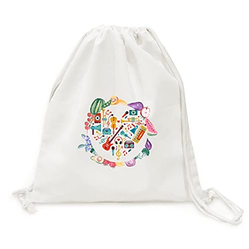 Sac en tissu pliable guitare motif instrument élégant