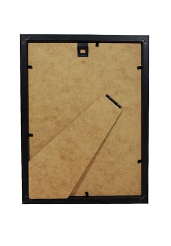 BD ART Collage Bilderrahmen 17x23 für zwei Fotos 10x15 cm mit Passepartout, schwarzes MDF-Holz, moderner Fotorahmen zum Aufhängen an der Wand oder zum Platzieren auf einem Schrank