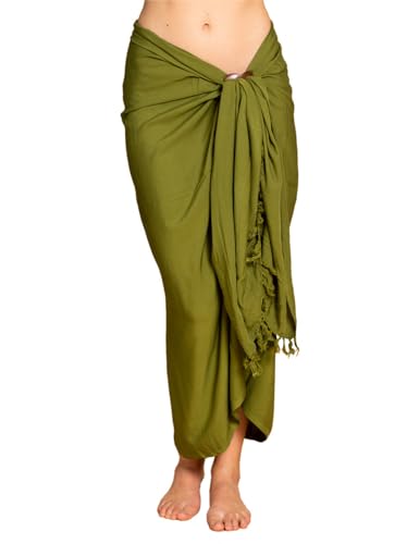 PANASIAM Sarong uni olive, 190x116cm
