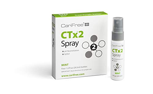 CariFree CTx2 Oral Moisturizer Spray for Dental Hygiene (Mint) | Non-Staining and Fluoride-Free | Freshens Breath and Moistens Mouth| Recommended by Dentists for Oral Care