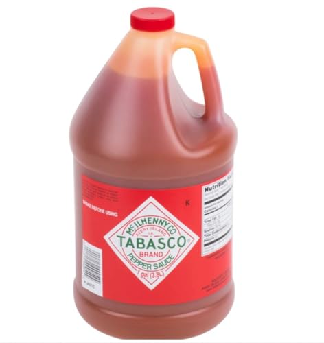 TABASCO Brand Original Red Pepper Sauce Hot 1 Gallon Bulk Jug 1-Pack | Value Size Hot Taco Sauce Three Simple Ingredients Dash on Eggs & Seafood Great Wings & Pizza Sauce Oyster Sauce & More product thumbnail 2