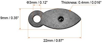 sourcing map Frame Turn Button, 7/8" Metal Flat with Screws for Hanging Pictures, Photos, Drawings and Posters, 30 Pcs (Black)