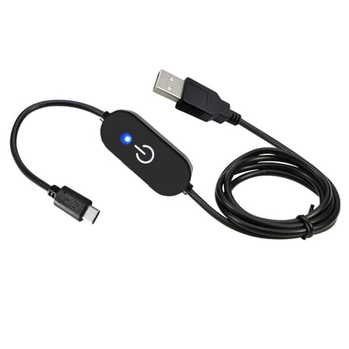 MTUERANC USB C Switch Cable, USB A Male to C Male Touch Power Switch Connector Cable, LED Touch Inline Dimmer USB C Cable On Off Switch Controller for LED Strip Light 3.3Ft by MTUERANC - Image 2