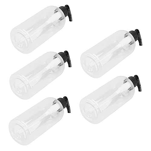 minkissy 5 Piezas Recipiente de Gel de Ducha Botellas exprimibles de condimentos Botella de Agua Clara Water Dispenser Water Cooler Dispenser Botella de subenvasado Botellas de Viaje Black