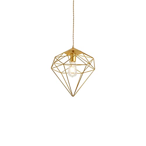 Suspension à une tête diamant noir luminaire intérieur plafonnier creux