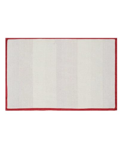 Image of GAVI Home Decor Bath Mat for Bathroom, Anti-Slip Bath mat & Door Mat for Bathroom, Bedroom, Kitchen (60 x 40 CM) (Red & Brown)