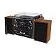 Soundmaster MCD5600 Stereoanlage mit Plattenspieler DAB+ Doppelkassette CD-Player USB MP3 Bluetooth Encoding Digitalisierung 75 Ohm Antennenanschluss, Farbe:braun