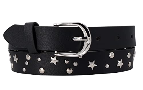 Ya en mundofriki.es: EANAGO Cinturón vegano >ROCKSTAR< para niños - cinturón infantil con remaches chulos para niñas de 3 a 12 años