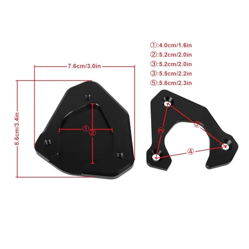 Coussinet de support d'extension de béquille latérale alu - 3