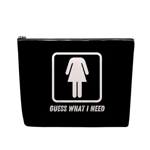 Guess What I Need Makeup Bag, Funny Sarcastic For Women Friends, Black Makeup Pouch, Travel Toiletry Bag With Zipper, Birthday Anniversary Christmas Gifts For Best Friend Bestie Her