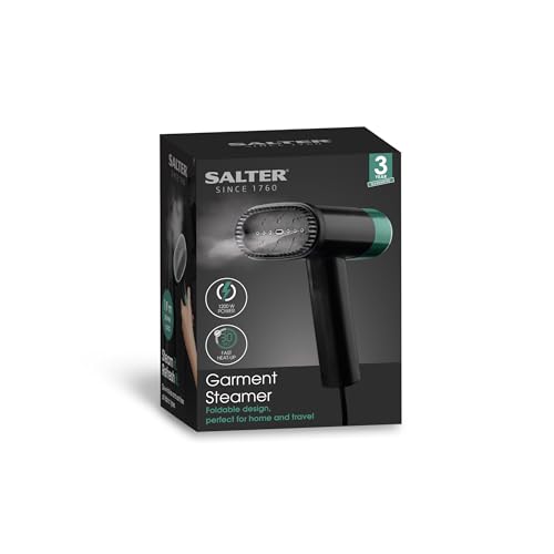 Salter SAL01608 Garment Steamer – Foldable Wrinkle Remover, Clothes Steamer, Handle Folds Flat, Portable, Lightweight, Luggage & Suitcase, 30 Second Fast Heat-Up, 100ml Water Tank, 1.9m Cord, 1200 W - Image 6