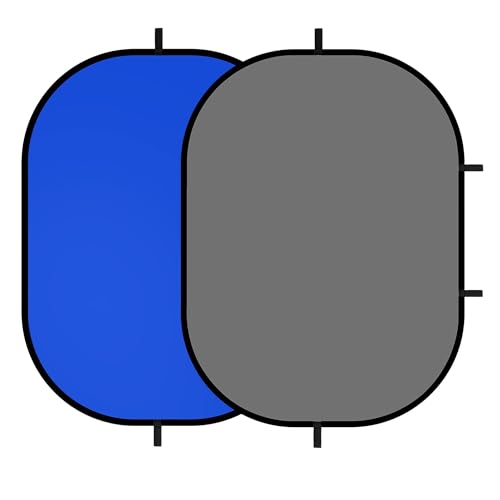 Soporte para fondo reversible azul y gris 5x7ft con trípode 7.8ft miniatura 2