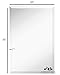 Hamilton Hills 20x30 inch Frameless Rectangular Mirror | Large Polished Glass Core Back, Lightweight Vanity Mirror | Beveled Bathroom Mirrors for Wall | Hanging Horizontally or Vertically Gym Mirror