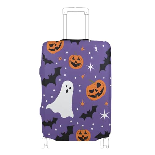senya Travel Luggage Cover Suitcase Protector Halloween Ghost Bat Pumpkin Washable Baggage Covers Fits 22-24 Inch Luggage