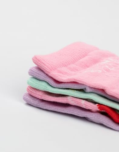 Disney The Little Mermaid Girls Calf Socks Set of 5 | Multicoloured Ariel, Flounder, Sebastian Designs | Everyday Wear4