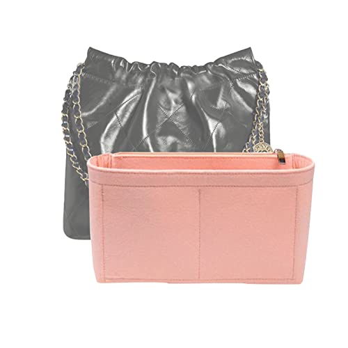 Lckaey Bolsa organizadora para bolsa Chanel, bolsa de reedição com bolso lateral com zíper 2001 rosa, G