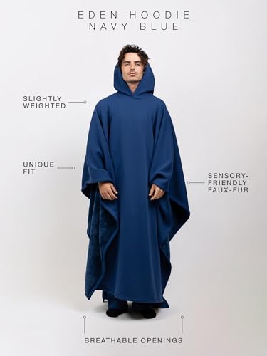 Image of FREE THE SHEEP Eden Hoodie - Oversized Weighted Hoodie Cloak with Ultra-Soft Faux Fur Liner